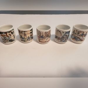 Set of 5 Korean shot glasses